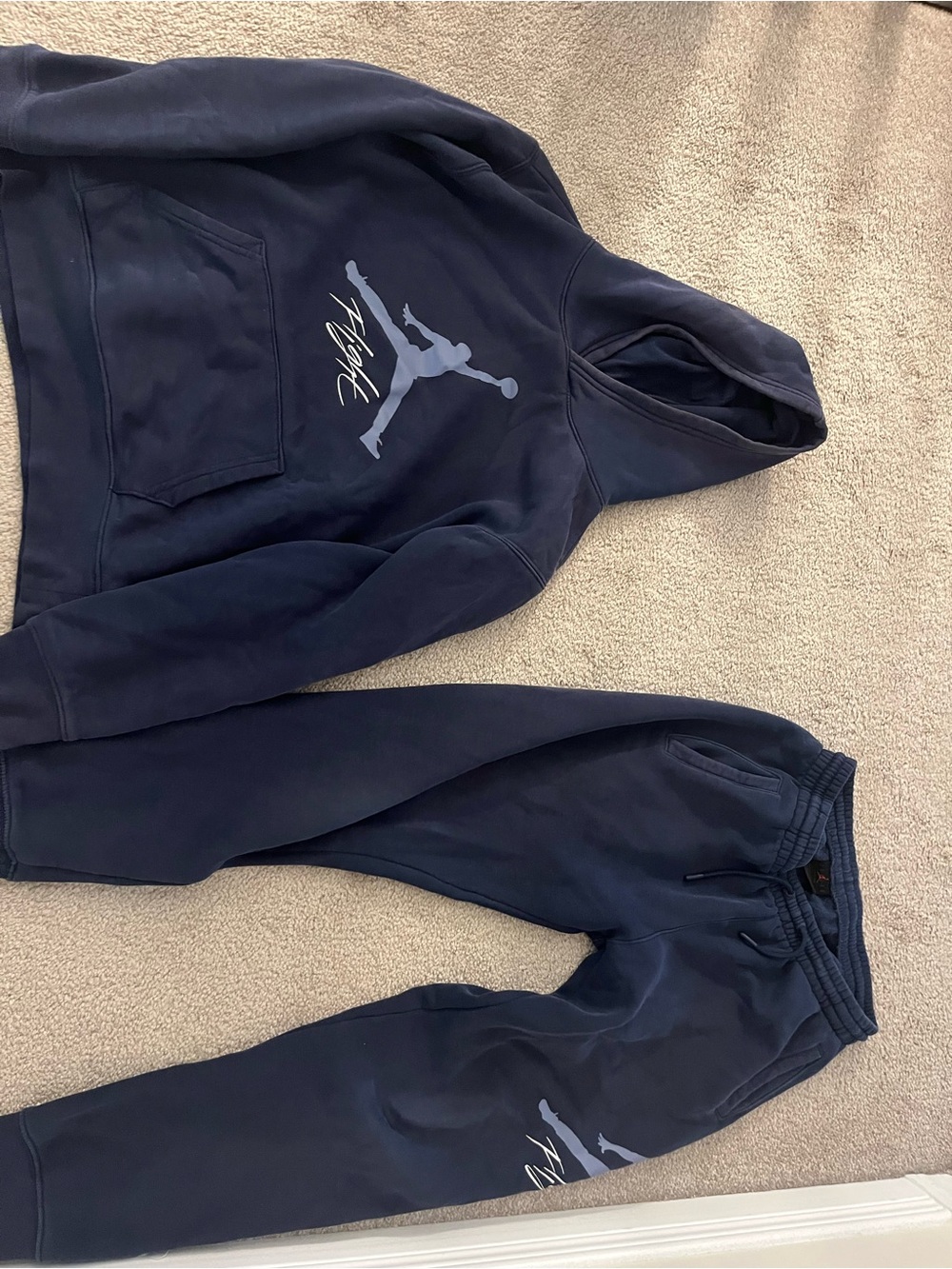 Jordan Kids Navy Blue Hoodie & Joggers Set